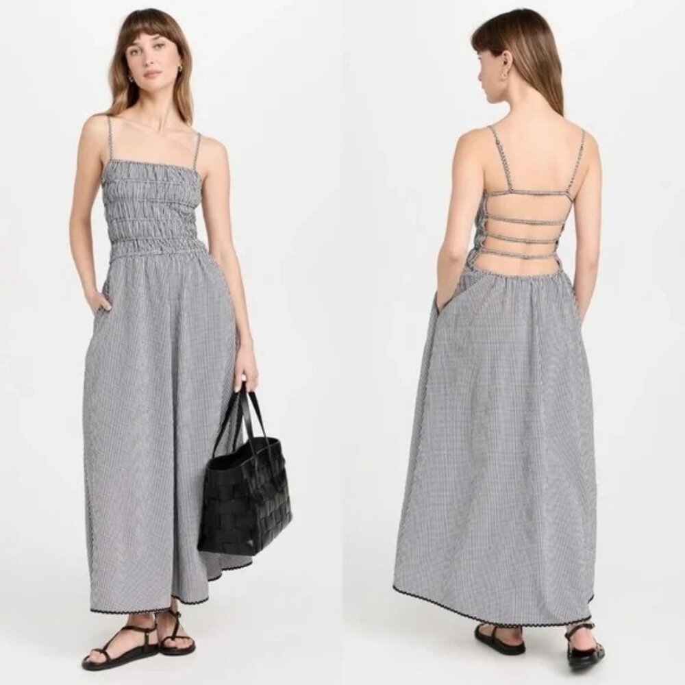 Solid & Striped Delta Dress in noir gingham, size small